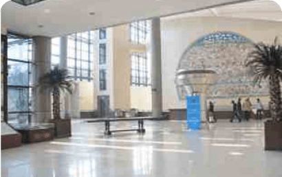 Foyer inside Manekshaw Centre